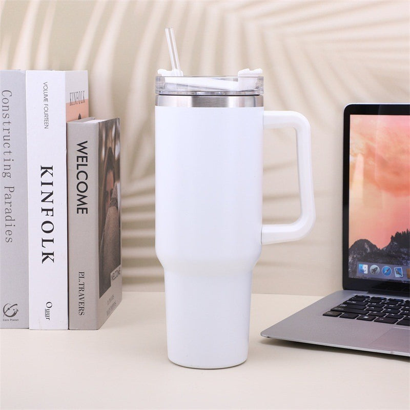 Stainless Steel Coffee Mug with Handle - Durable Metal Water Cup