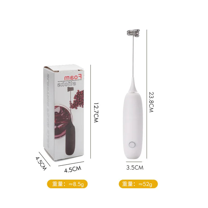 Mini Electric Milk Foamer Blender Wireless Coffee Whisk Mixer Handheld Egg Beater Cappuccino Frother Mixer Kitchen Whisk Tools