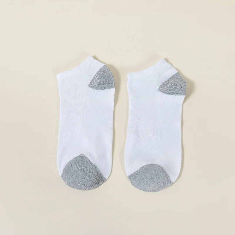 10Pairs Men'S Fashion Cotton Breathable Comfortable Ankle Socks, Men'S Summer Socks