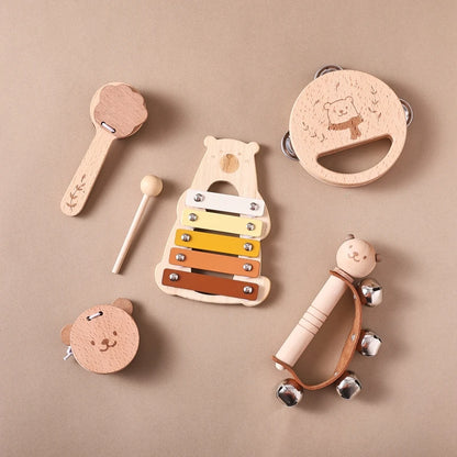 Montessori Toys Baby Music Toys Musical Instrument Baby 0 3 Years Toys Wooden Educational Toys Bear Xylophone Children Toys