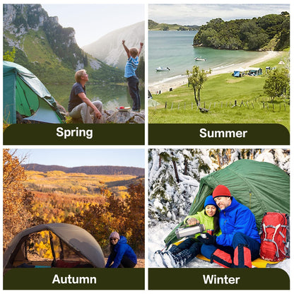 ANTARCTICA GEAR Heated Sleeping Bag, 5Pcs Heating Areas Sleeping Bags 3 Adjustable Heating Levels Cold Weather Sleeping Bag for All Season Hiking & Camping