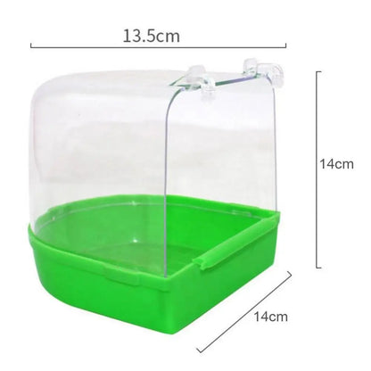 Hanging Bird Bath Cube Parrots Bathtub Bath Shower Box Cage Bedding Little Bird Canary Budgerigar Cockatiel Bird Cages Nest