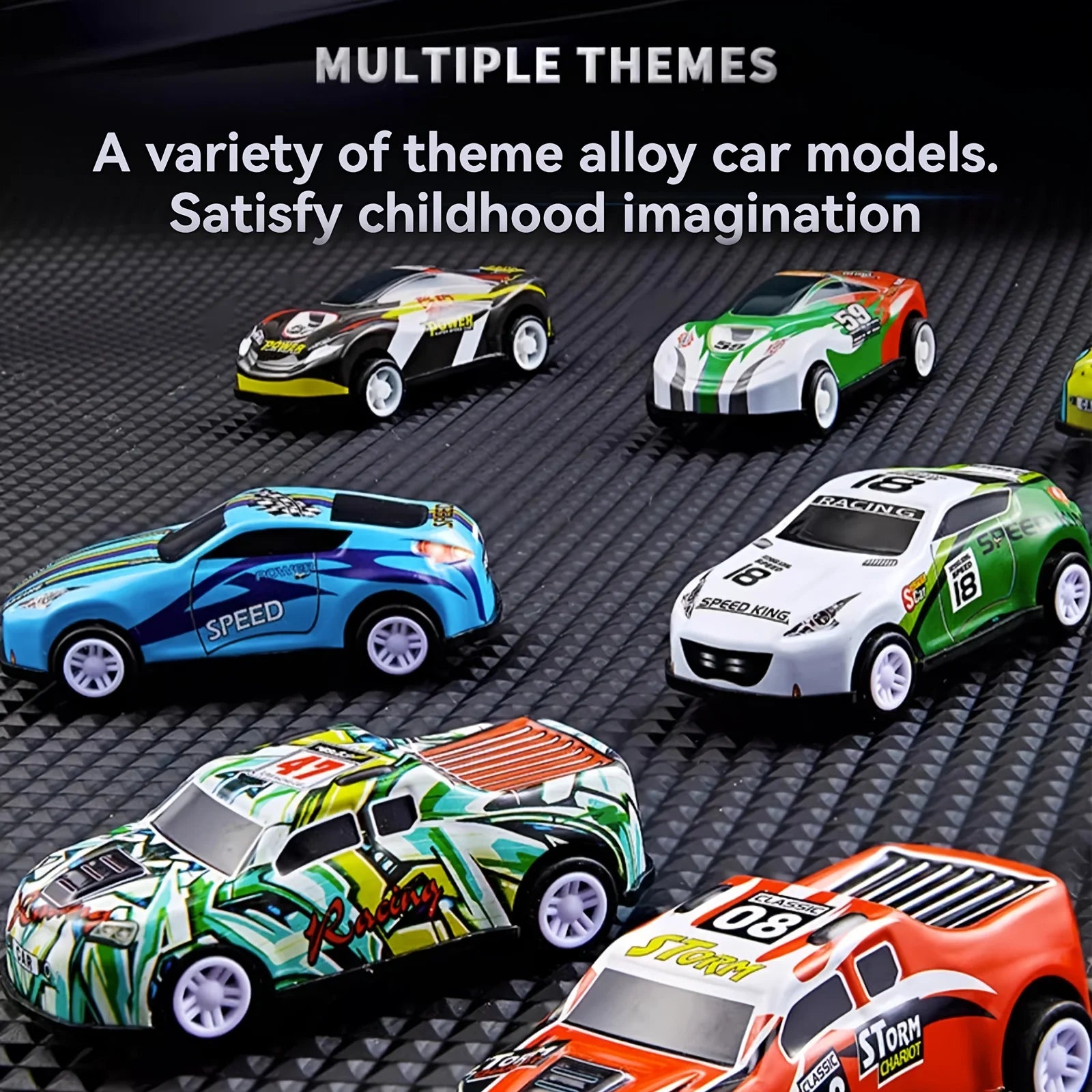 New 55PCS Mini Alloy Car Model Set with Storage Box Diecast Cars Toys for Boys Sliding Inertia Vehicle Children Toy Kit Gifts