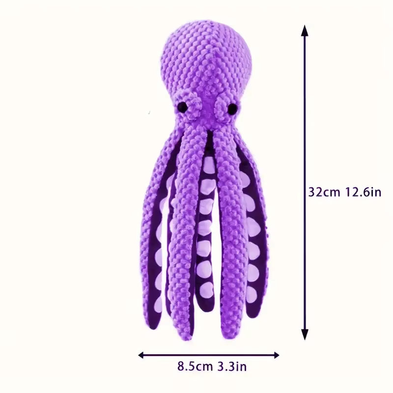Pet Plush Toy Cat Dog Voice Octopus Shell Puzzle Toy Bite Resistant Interactive Pet Dog Teeth Cleaning Chew Toy Pet Supplies