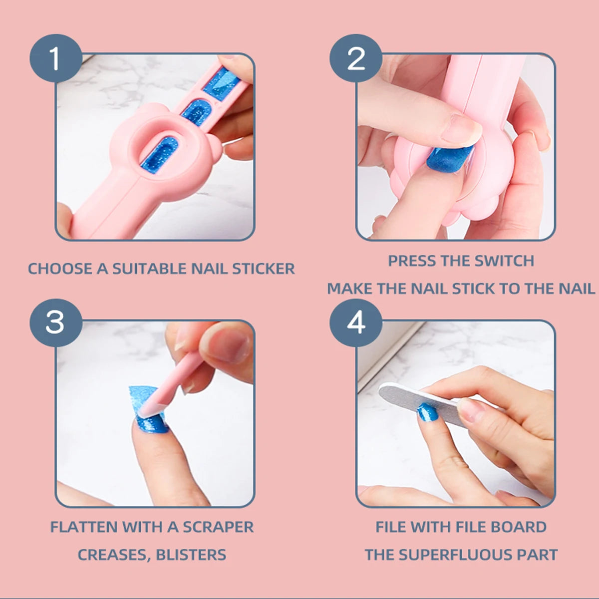 Children'S Nail Machine Princess Girl Makeup DIY Nail Art Stickers Set Decorations Toys, Makeup Toys